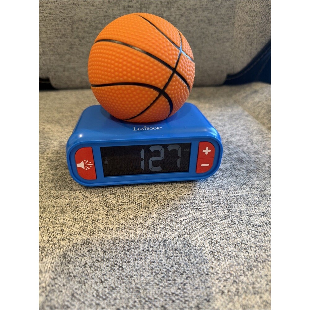 Kids LEXiBOOK Basketball Alarm Clock with Nightlight. Has Sound, Time.  Tested
